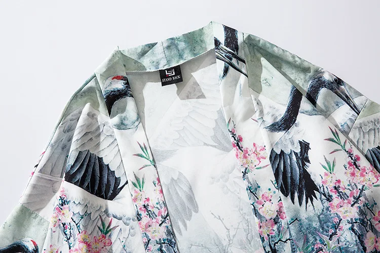 Kimono cardigan men Japanese obi male yukata men's haori samurai clothing traditional | Тематическая одежда и униформа