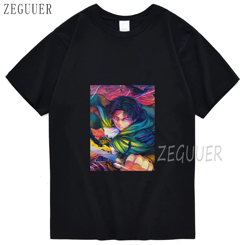 

Captain Levi Attack on Titan T Shirt Men Funny Tops Harajuku Graphic Tees Harajuku Unisex Anime T-shirt Oversize Male Tshirt