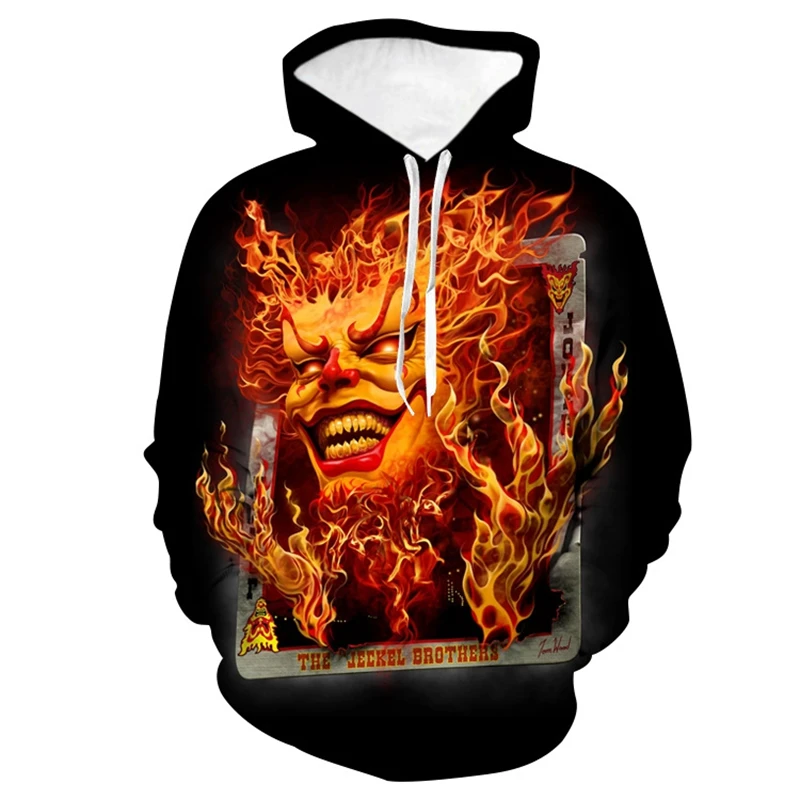 fire Joker Hoody Он: глава два Джокера толстовки 3d Хэллоуин Джокер Для мужчин толстовка одежда с длинным рукавом с рисунками "влюбленные пары толстовки уличная Прямая поставка - Цвет: fire Joker Hoody