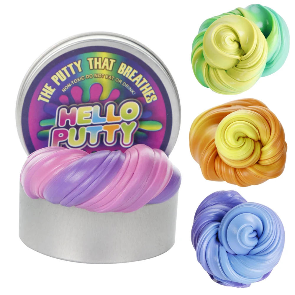 DIY слайм меняющий цвет при температуре полимерная глина резиновый Обесцвеченный