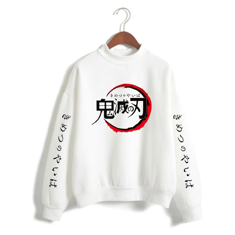 Demon Slayer Мужская модная одежда с высоким воротником трендовая мужская принтом