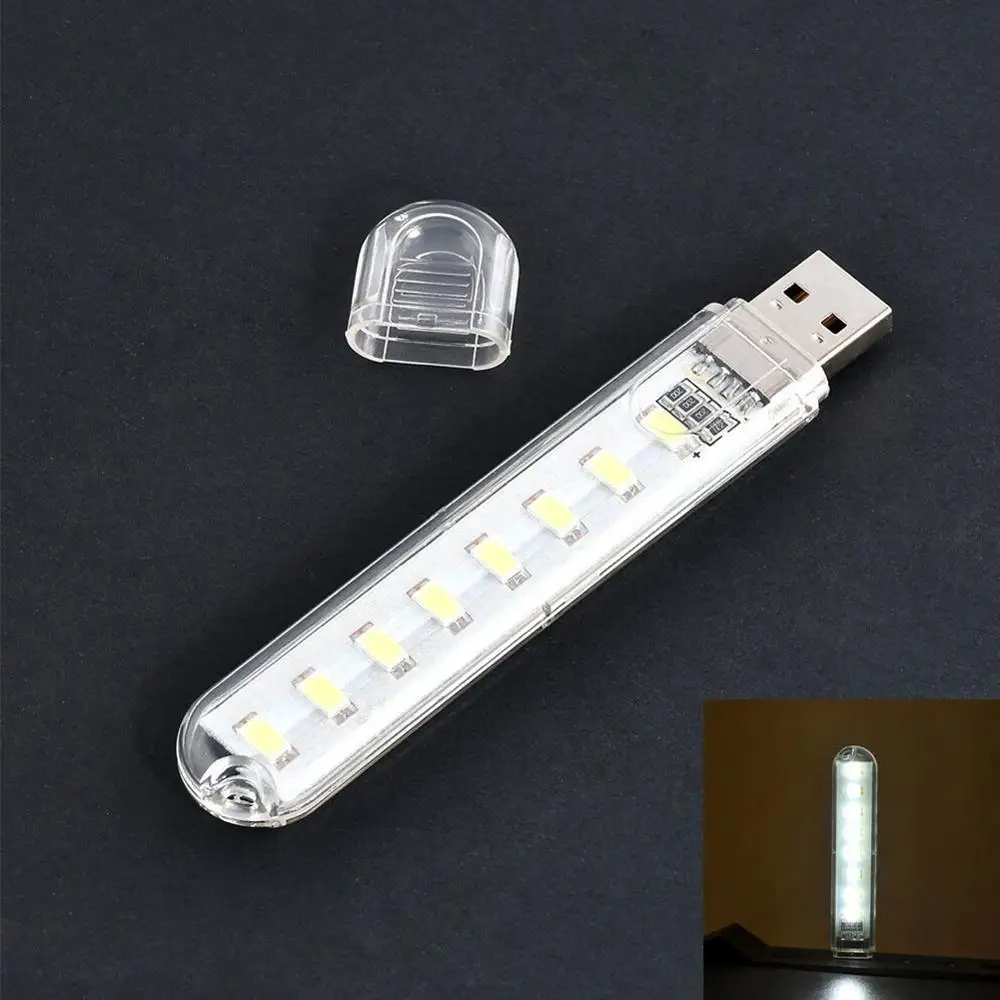 

2 Pcs Mini USB 8/3 LED Light Pocket Card Lamp Mobile Power Camping Laptop New