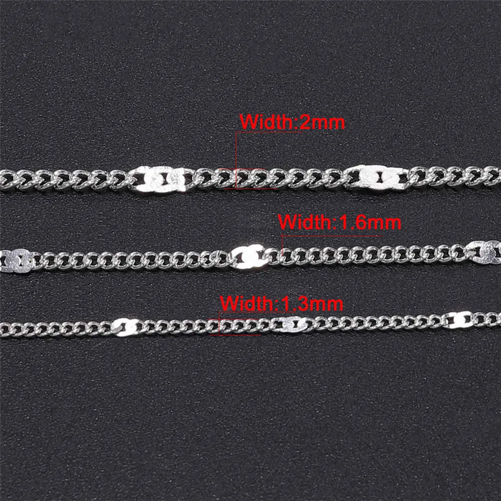 5 м/лот тонкая цепочка из сплава золотого и серебряного цветов для