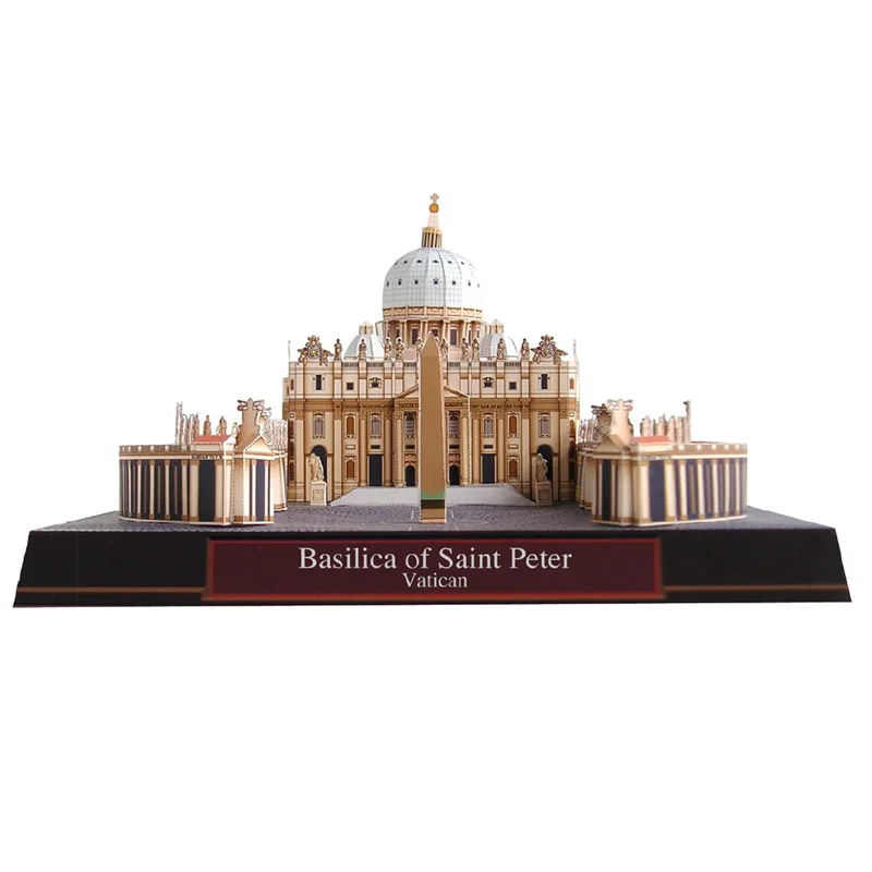 

Vatican Basilica of Saint Peter DIY 3D Paper Model Building Kit Cardboard Art Crafts Child Educational Puzzle Toys