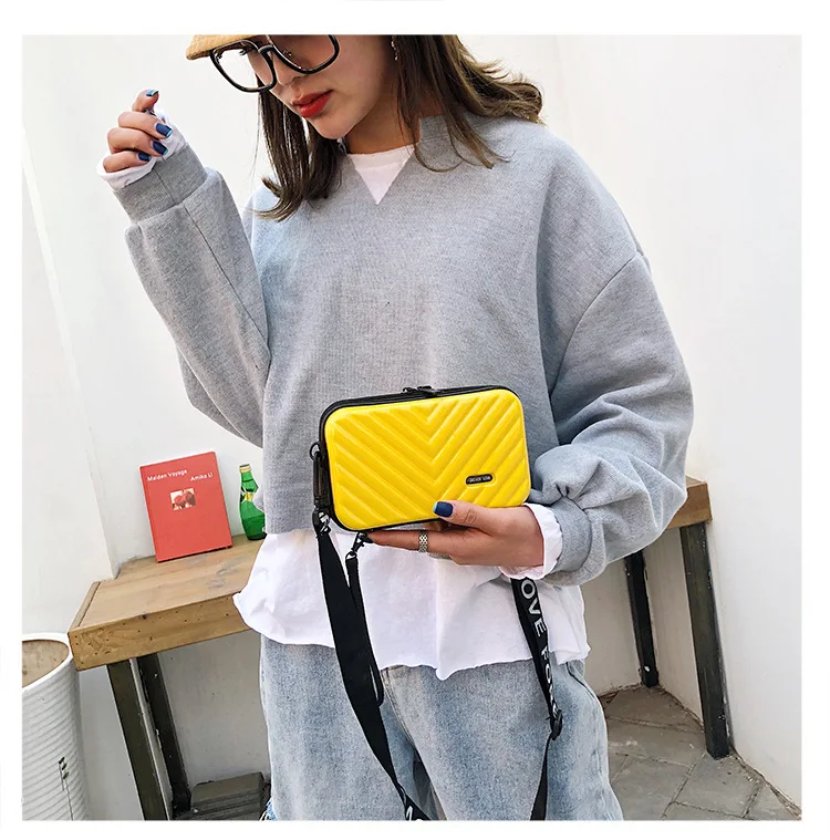 Роскошные ручные сумки для женщин новая чемоданная форма сумки модные миниатюрный чемодан Сумка водонепроницаемая сумка для мытья мобильный телефон сумка мини коробка сумка