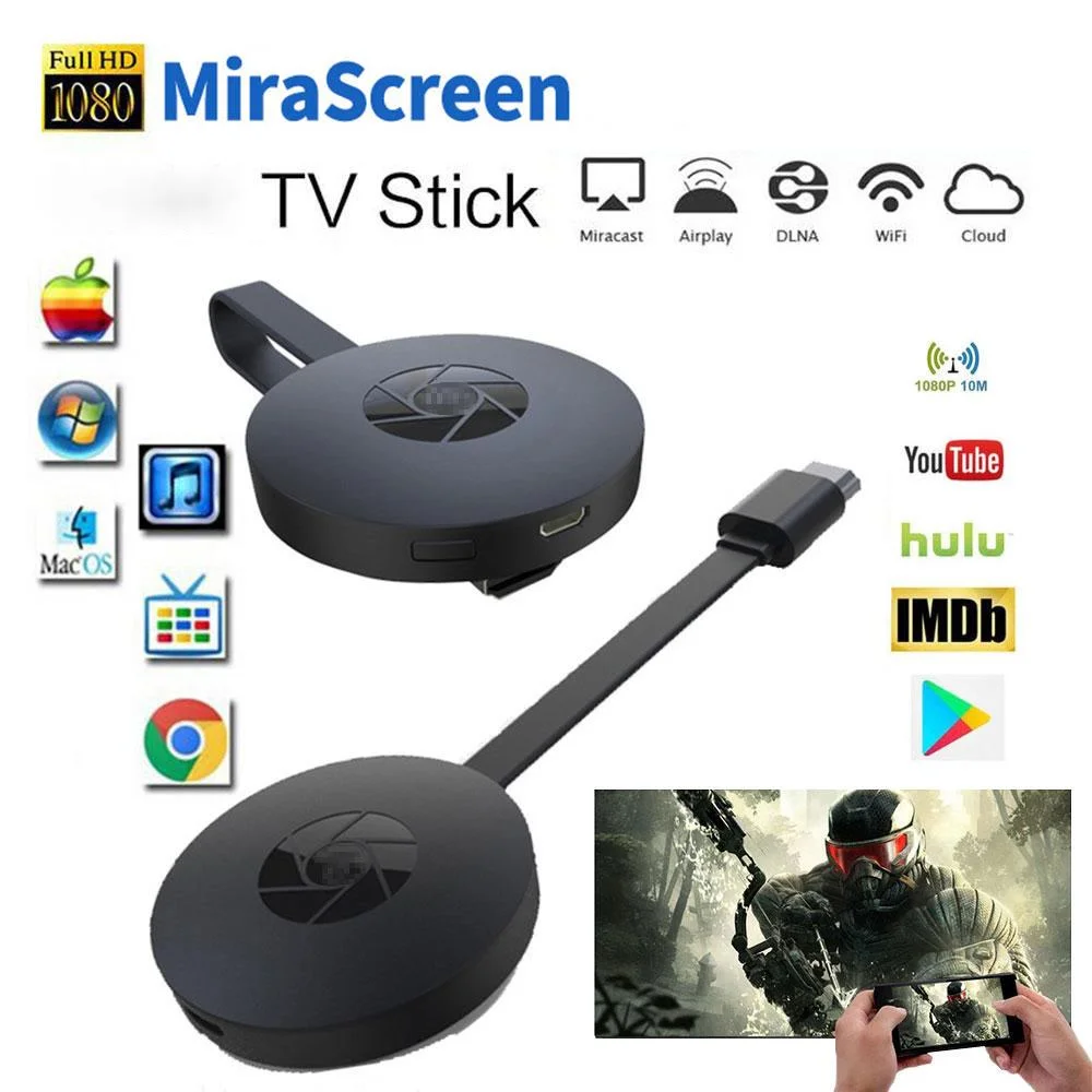 MiraScreen TV Stick Miracast Android WiFi ключ Dongle приемник 1080P дисплей DLNA Airplay Media Streamer