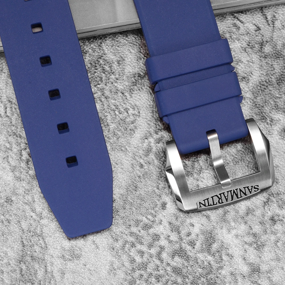 San Martin Rubber Strap Watch Parts 20mm 22mm Waterproof High Quality Wrist Strap Watch Band