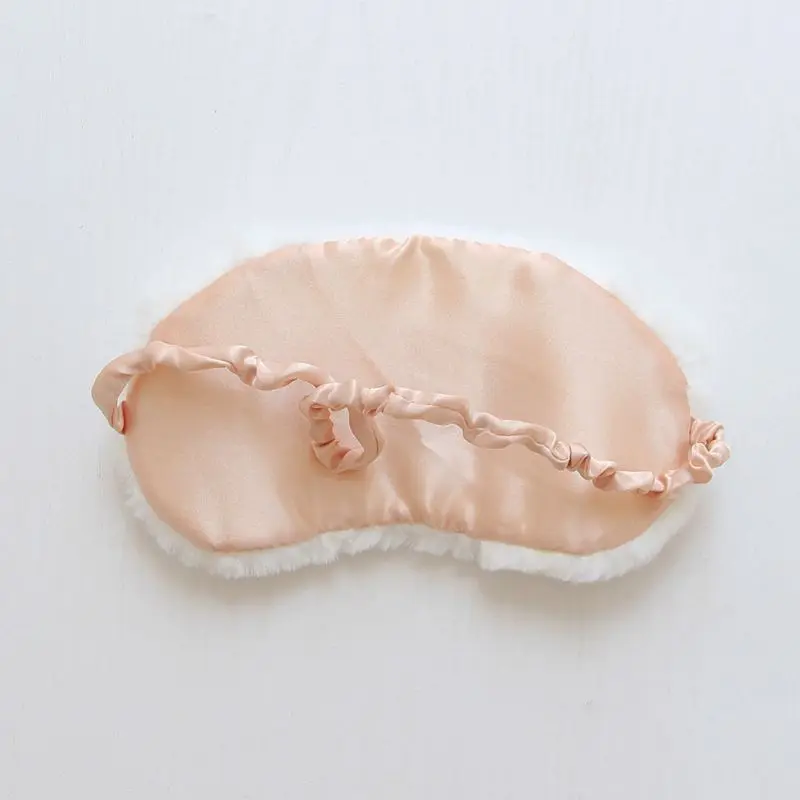 Плюшевая маска для сна в японском стиле унисекс черная кошка белая собака