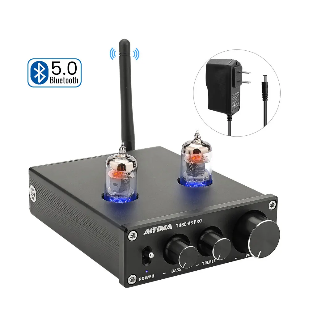 AIYIMA HIFI Bluetooth 5,0 6J1 вакуумный ламповый усилитель предусилитель усилитель с регулировкой низких частот для домашнего звукового кинотеатра