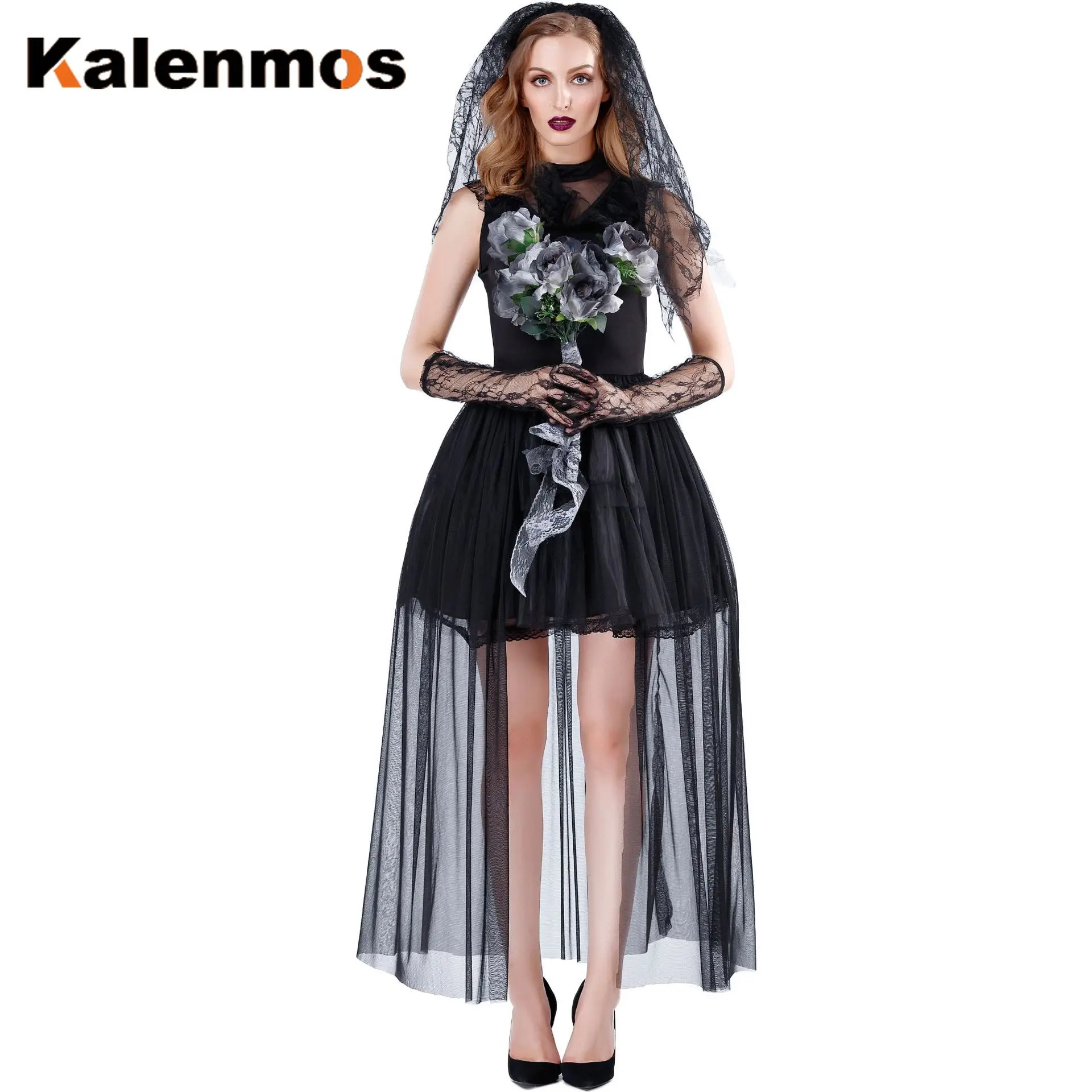 Костюм на Хэллоуин женское платье косплей Ужасный Призрак сетка трапециевидные