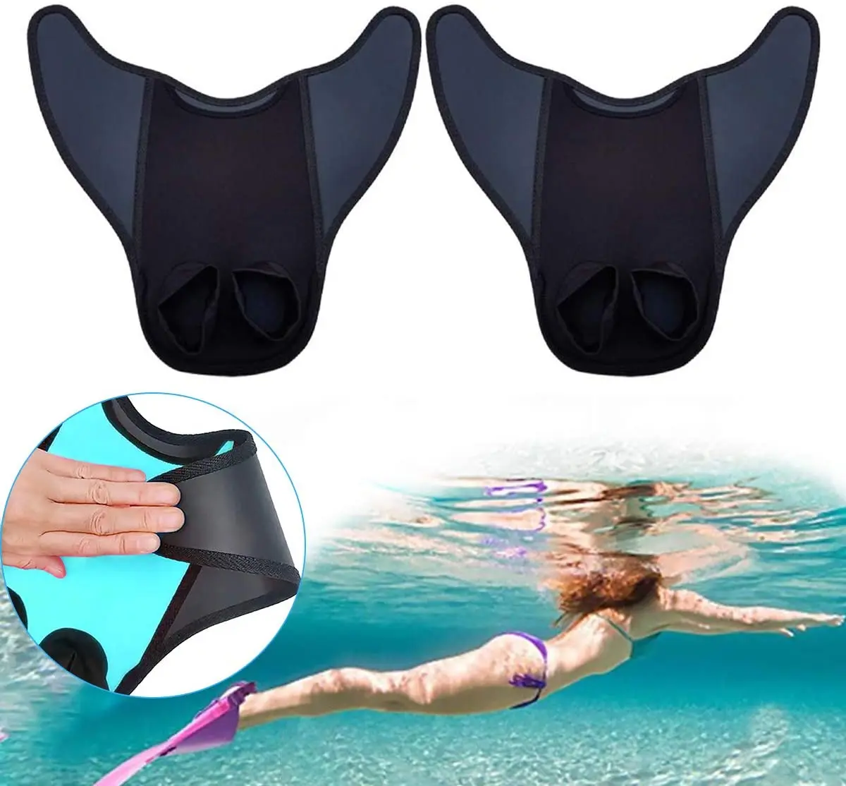 1 шт. Нескользящие ласты для плавания взрослых и детей эластичная обувь дайвинга