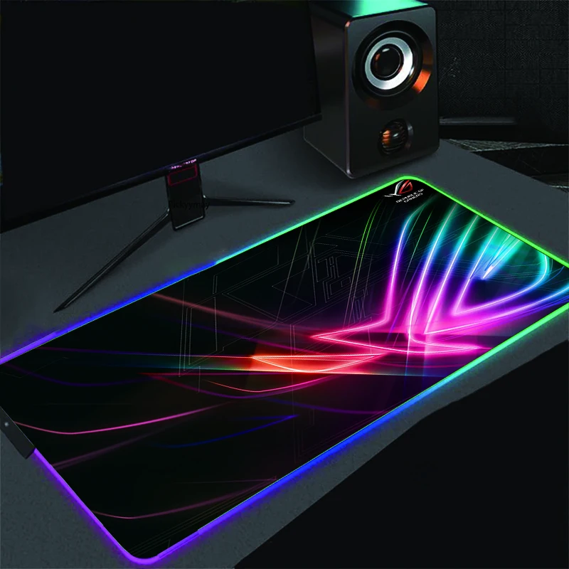 

Mouse Pad ASUS Large GamingRGB with Backlight Mat 900x400 Gamer Mousepad Non-Slip Rubber XL Computer Desk Mats LED Light