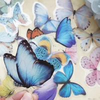 18pcs natural colorful butterfly style sticker scrapbooking diy gift packing label decoration tag