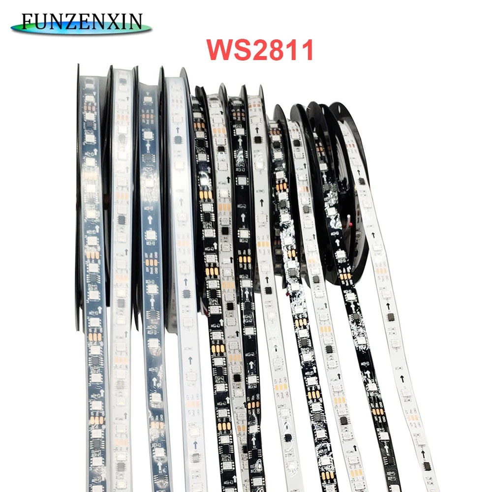 Пиксельная Светодиодная лента WS2811 RGB 5050 SMD 5 м 12 В постоянного тока адресная