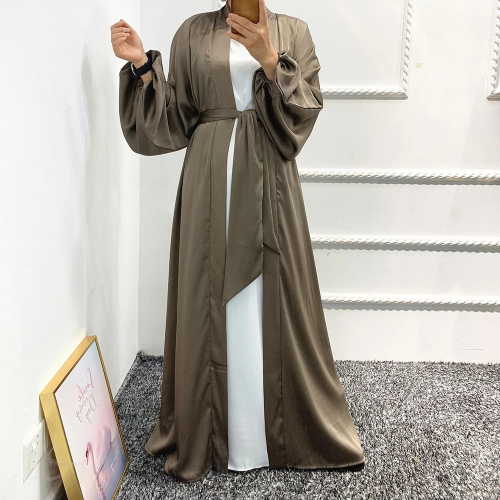 Eid Kaftan Open Abaya Дубай Турция Арабская мусульманская одежда арабское длинное кимоно