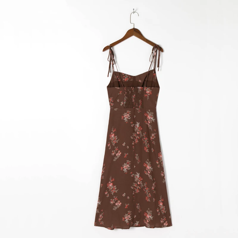 

Summer Women's Casual Flower Print Slim Slim Sling Dress