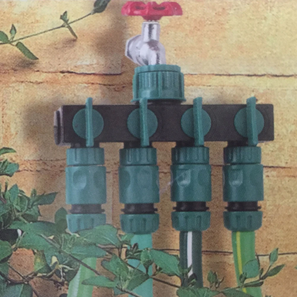 4 ходовой распределитель воды 1/2 &quot садовый шланг кран клапан|Садовые шланги и