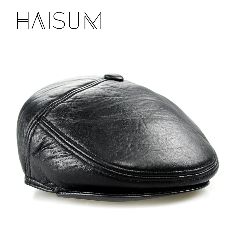 Хайсум круто! Мужская шапка высокого качества из искусственной кожи модная