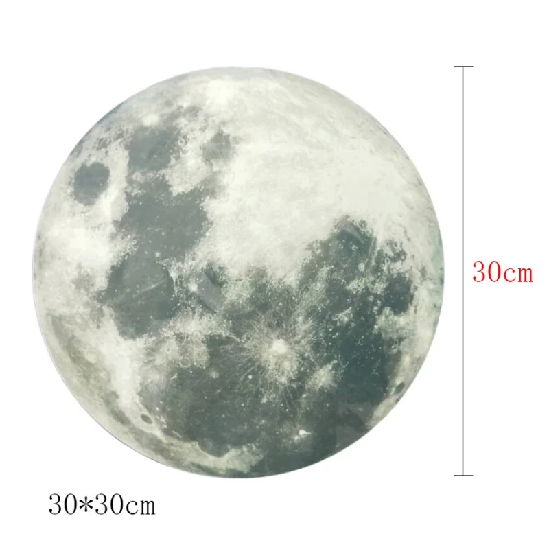 Светящиеся обои Луна земля в темноте 30 см | Обустройство дома