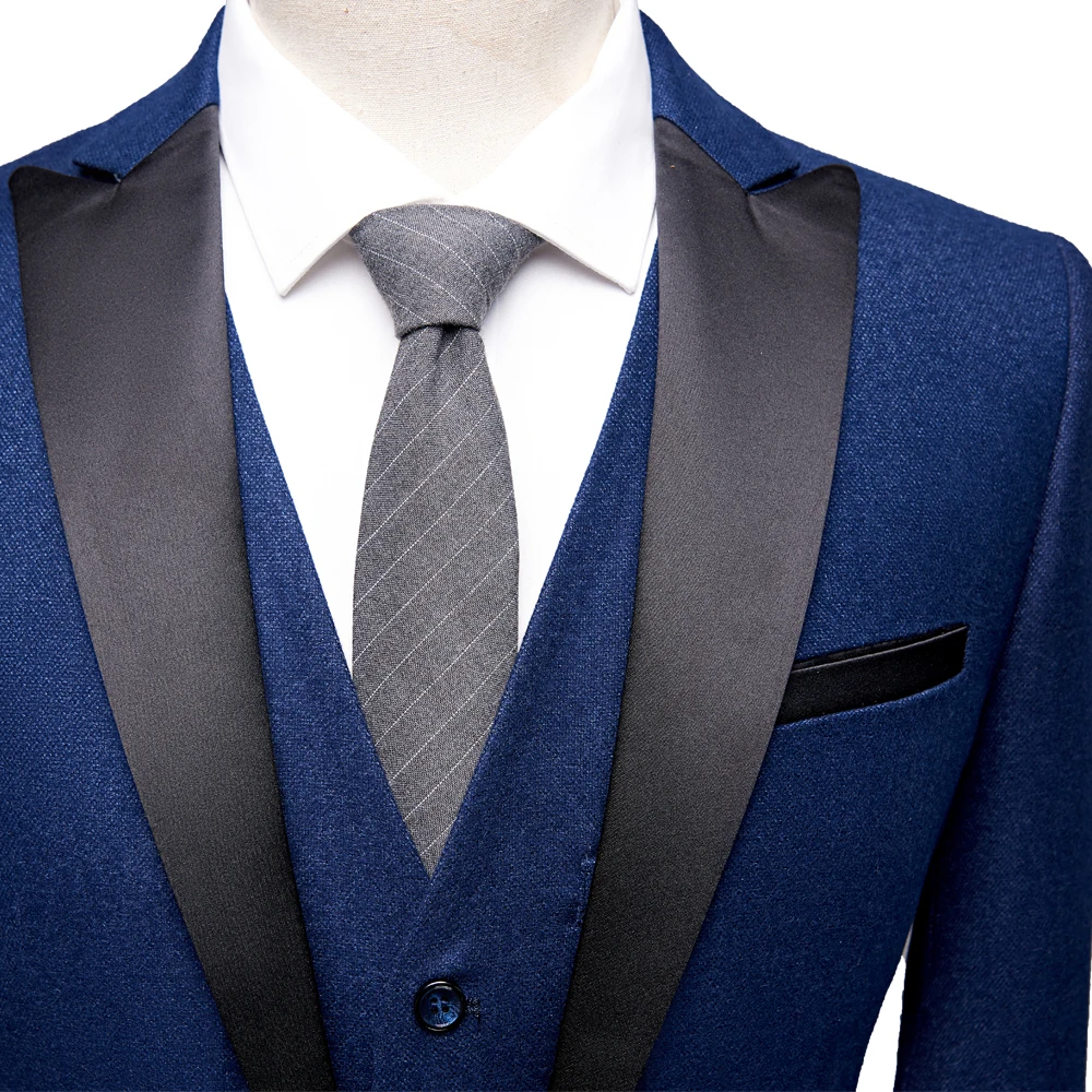 

3pcs( Jacket + Vest + Pants )High quality Fashion Boutique Suit Formal Slim Men's Business Casual Wedding Suit Solid Color Suits