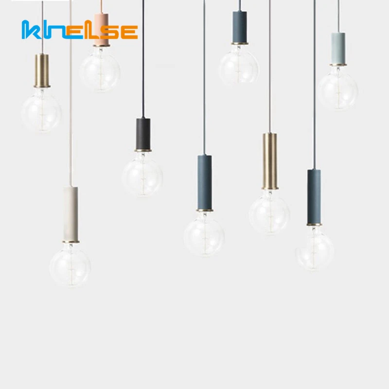 Скандинавский светодиодный подвесной светильник с металлической длинной