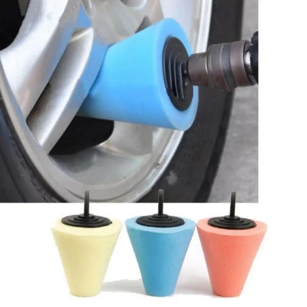 

70% HOT SALES!!! Car Wheel Hub Polish Buffing Shank 6mm Polishing Sponge Cone Metal Foam Pad