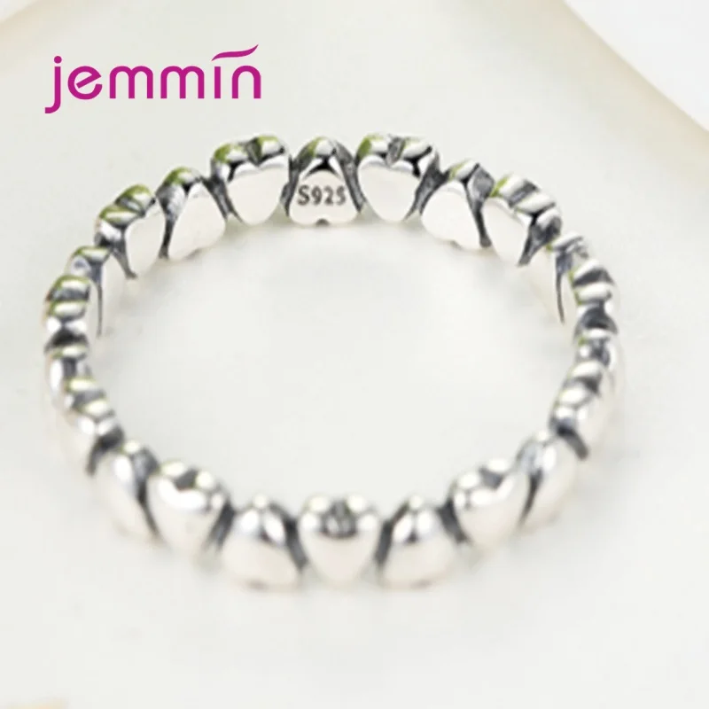 

Authentic 925 Sterling Silver Stackable Ring Forever Love Heart Finger Ring for Women Original Jewelry Gift Bague