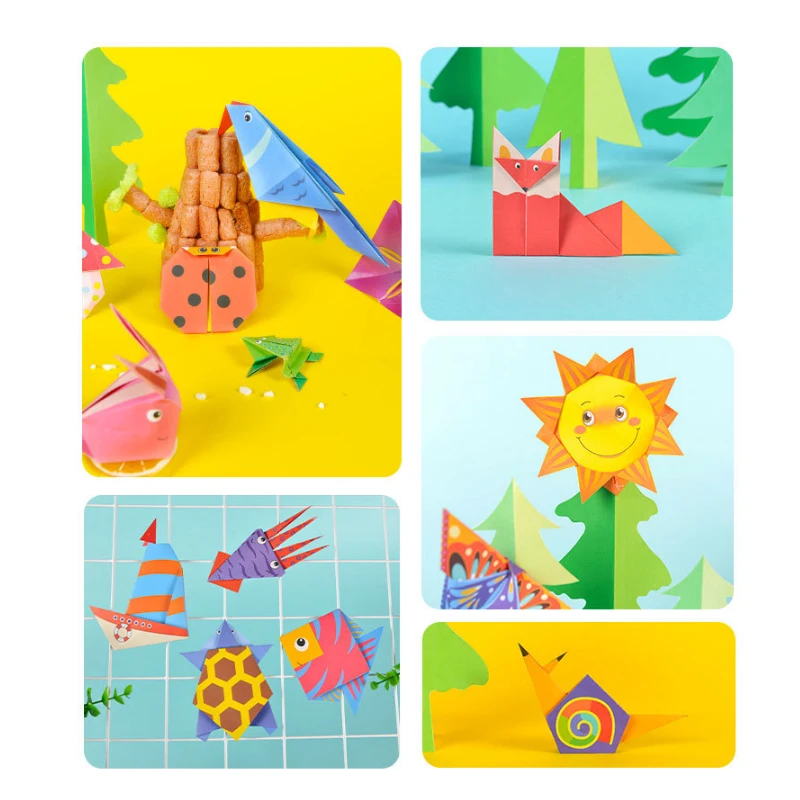Sz ПАР 54 шт. DIY Детская игрушка 3D мультфильм детская забавная оригами Бумага