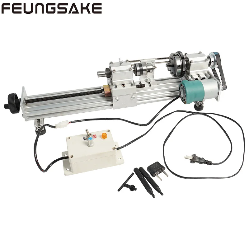 

Деревообработка 3 кулачка 63 мм патрон 240 Вт шпиндель мини токарный станок бисерный станок полировщик, круг по дереву 4 когтя, DIY токарный стан...