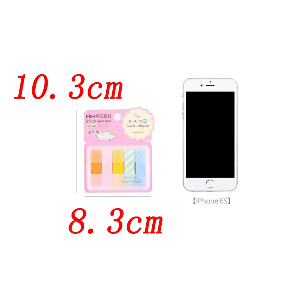

1/2PC Cute Candy Colored Adhesive Paster Stickers Markers Book Page Index Flag Sticky Notes Memory Cards Office School Supplies