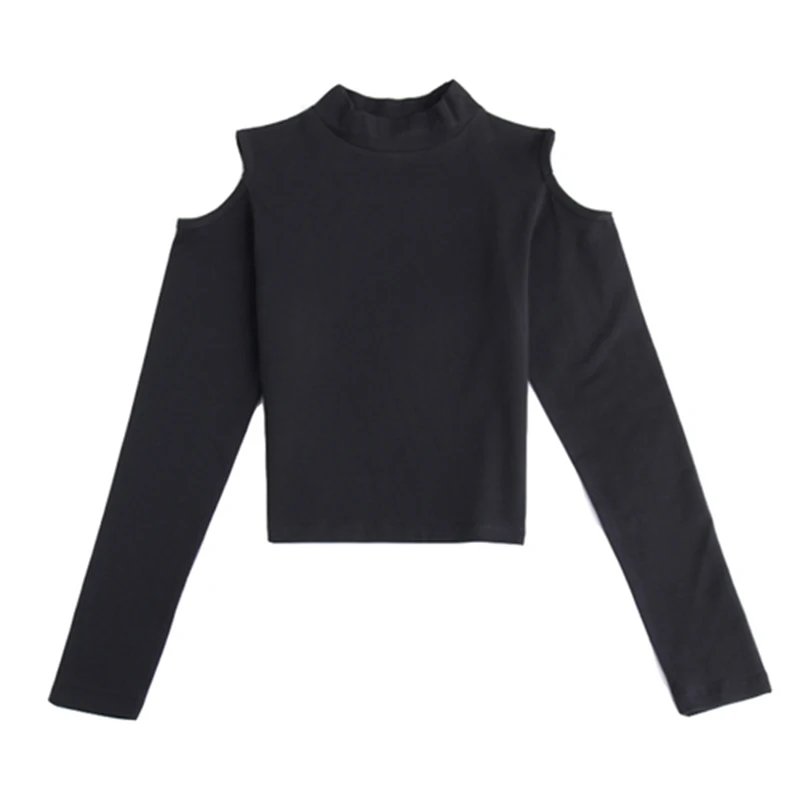 GGRIGHT с открытыми плечами футболка длинным рукавом для женщин camiseta poleras mujer de moda 2019