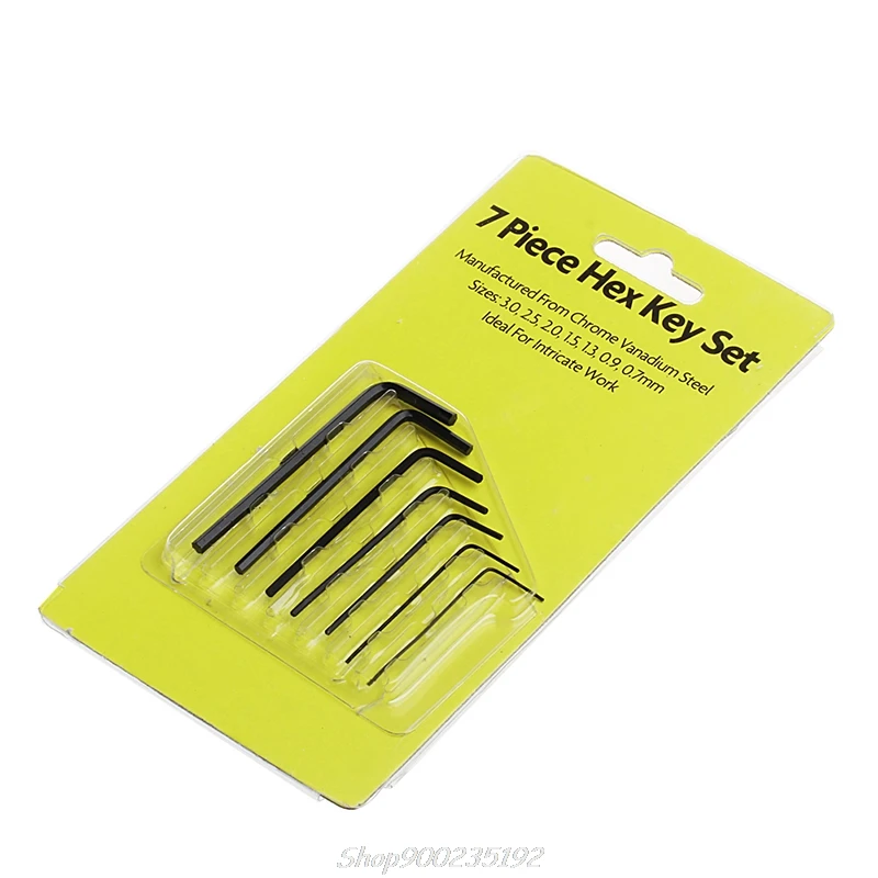 

New 7Pcs 0.7mm-3mm Mini Hexagon Hex Allen Key Set Wrench Screwdriver Tool Kit S01 20 Dropship