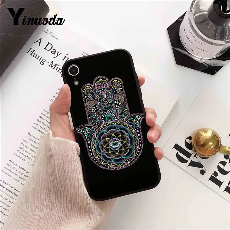 Yinuoda Мандала чакра настаивать Йога силиконовый чехол для телефона iPhone 5 5Sx 6 7 7plus 8