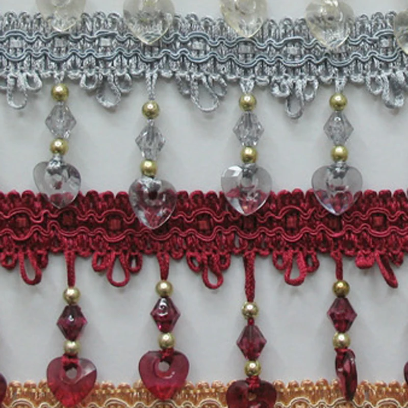 12 ярдов/лот В наличии 14 цветов штор кружевная бахрома с кисточками отделкой