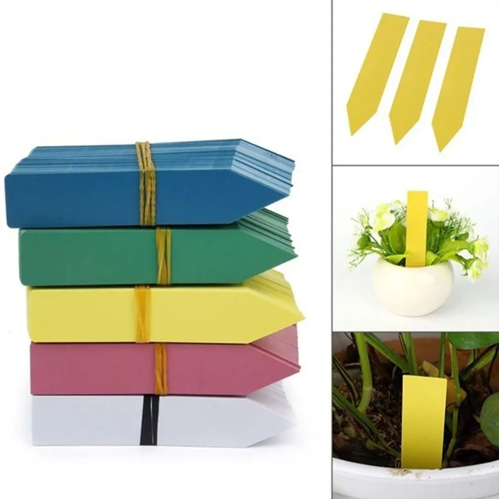 

100PCS Plant Seed Labels Reusable Garden Plants Marker Waterproof Plastic Nursery Stake Tags Writing With Pencil