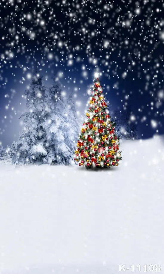 

Photography Background Winter Snowflake Christmas Tree Flash Decoration Christmas Backdrops for Photo Studio Backdrop Photocall
