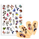 2022 новейшие наклейки на ногти бабочки роза цветок абстрактный женский дизайн лица украшения для ногтей Маникюрные наклейки для ногтей