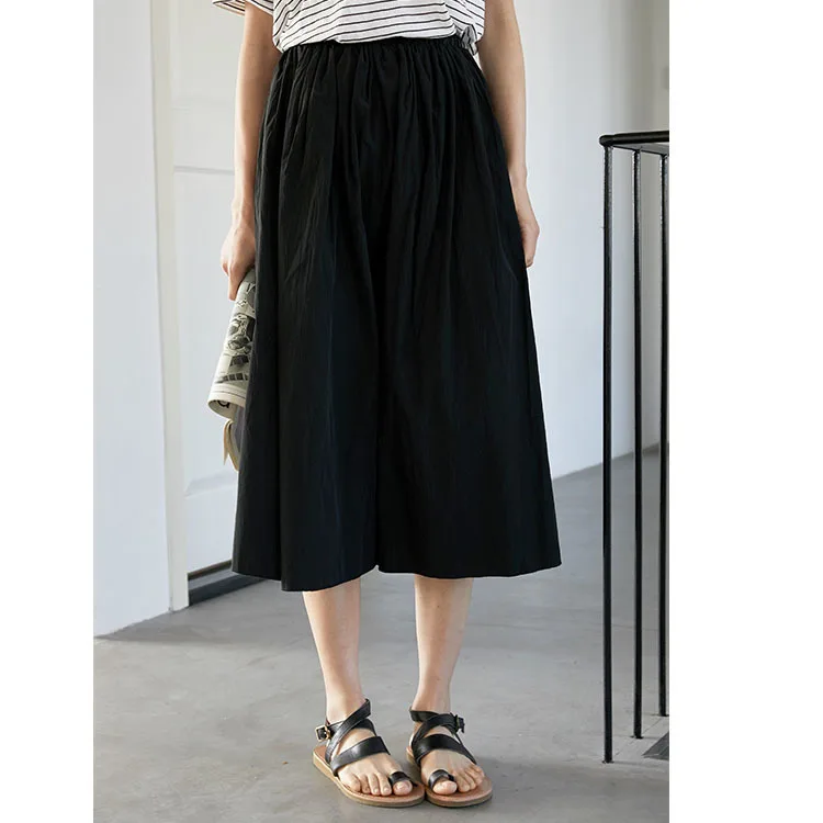 2020 юбка в складку с регулируемой степенью натяжения на талии длинная половину