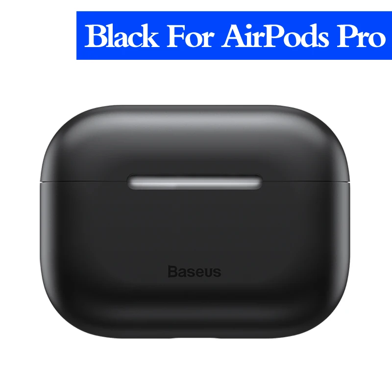Black For AirPodsPro Baseus Роскошный чехол для Airpods Airpod Pro 3 2 1 силиконовый беспроводной защитный чехол для Apple Air Pods Pod 2 1 Pro Coque Fundas - Цвет: Black For AirPodsPro