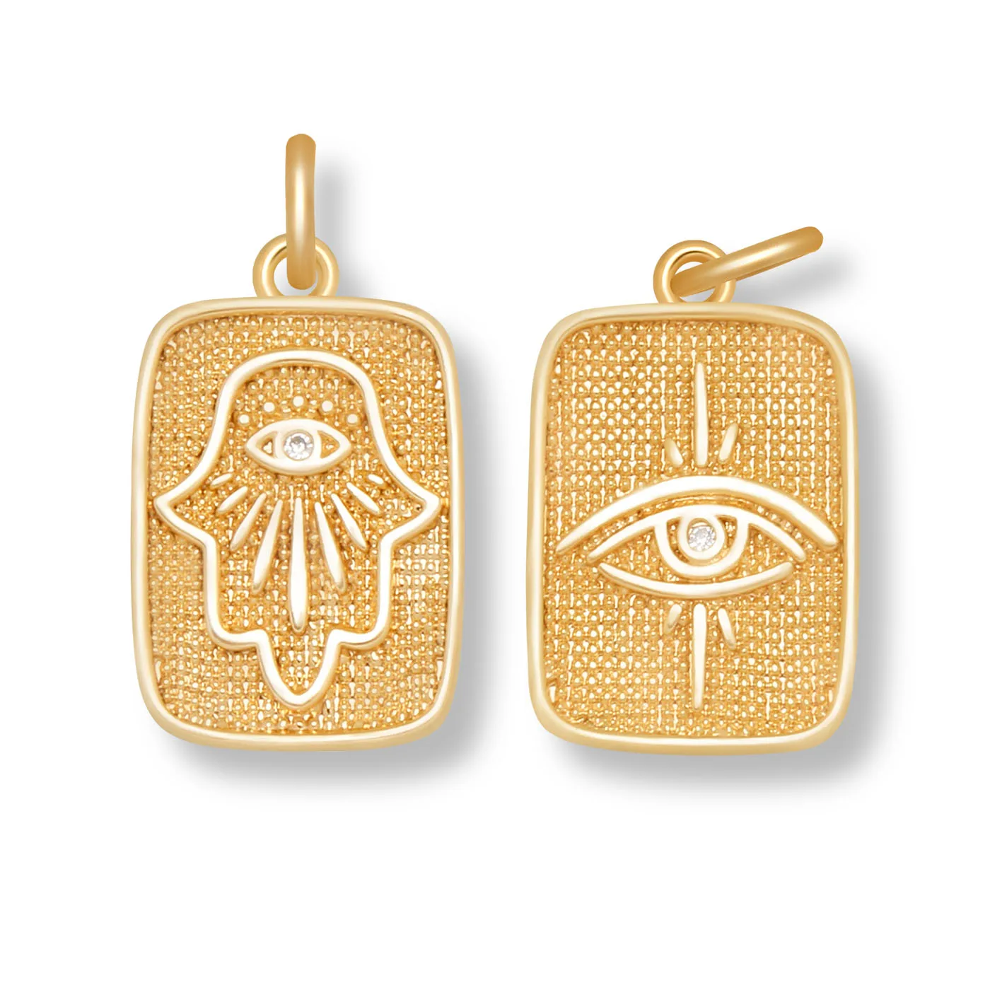 

Кулон в ретро-стиле из меди с фианитом, 14 к