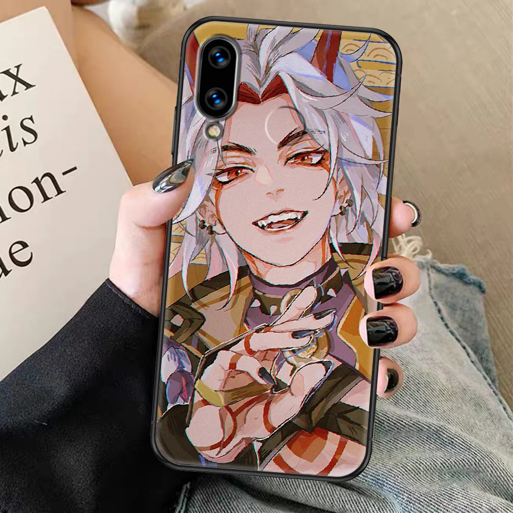 Ударопрочный чехол ataki Arataki oитто Genshin для Huawei Honor 6A 7A 7C 8A 8X 8 9 9X 10 10i 20 Lite Pro черный