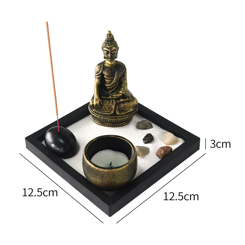 

Zen Sandbox Creative Ornaments Wooden Craft Peace and Tranquility for Home Decor Gift