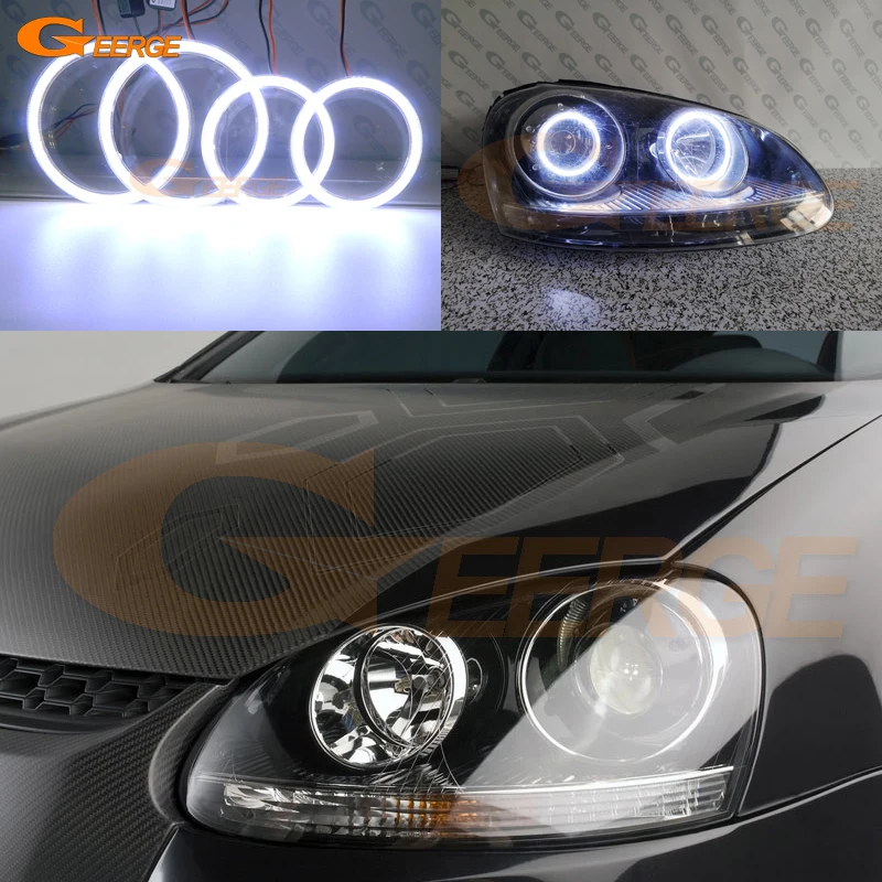 Для VOLKSWAGEN VW golf 5 V mk5 2004 2005 2006 2007 2008 отлично Сверхъяркие COB светодиодные кольца с