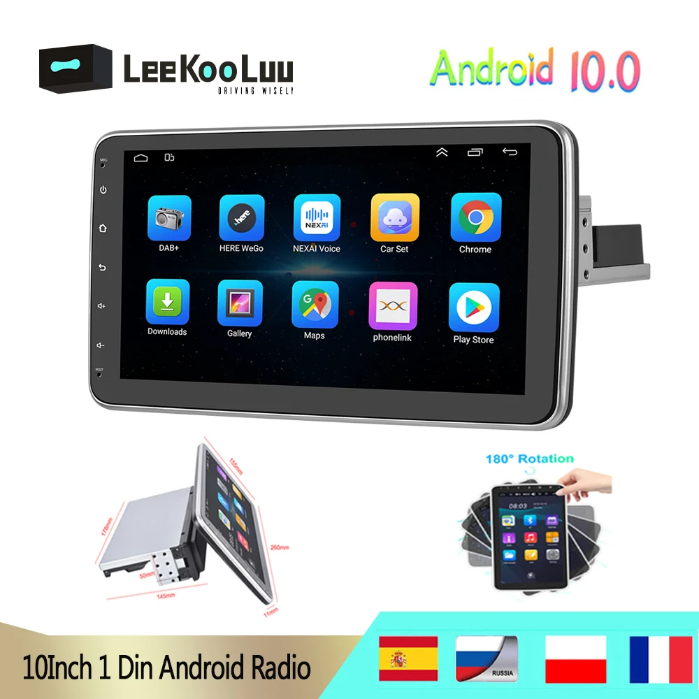 

Автомагнитола LeeKooLuu, мультимедийный проигрыватель на платформе Android 10,0 с GPS-навигацией для VW, Volkswagen, Nissan, Kia, Ford, Типоразмер 1 Din