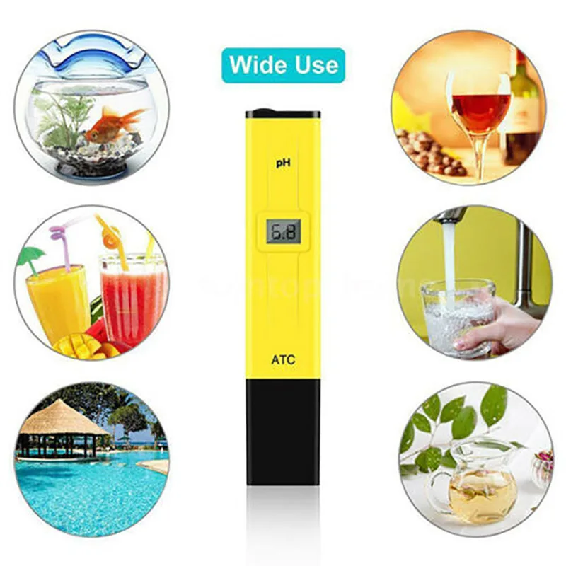 

Portable PH Level Test Pen Electrode Sensor Reader PH Meter For Pond Life Water Lab Use