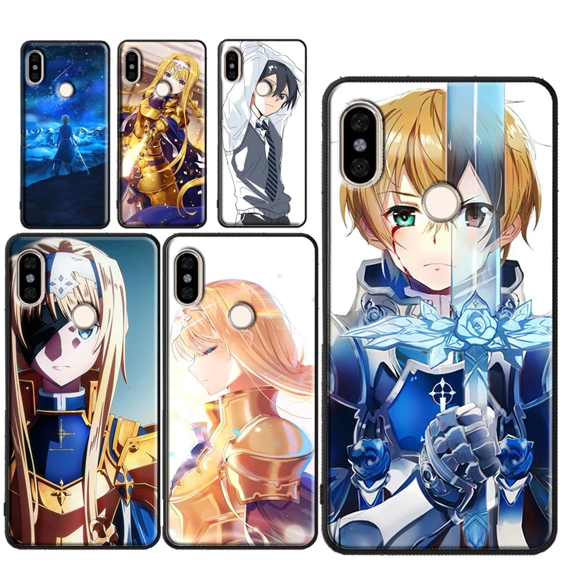 Чехол Sword Art Online для POCO X3 оболочка Red mi Note 9 Pro 8 7 8T 9S 9A 9C Mi 10 Lite 9T A3|Бамперы| |