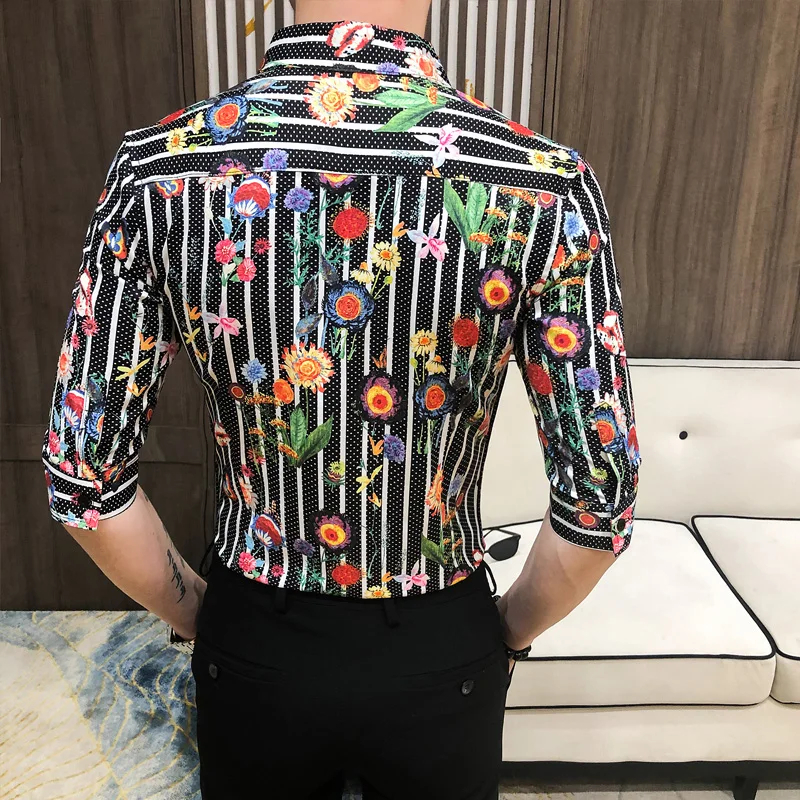 Рубашка с цветочным принтом нового дизайна 2018 | Мужская одежда