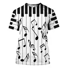 Футболка PLstar Cosmos с рисунком пианино, музыка, 3d футболки, летние смешные футболки в стиле Харадзюку с коротким рукавом, искусственные Музыкальные инструменты