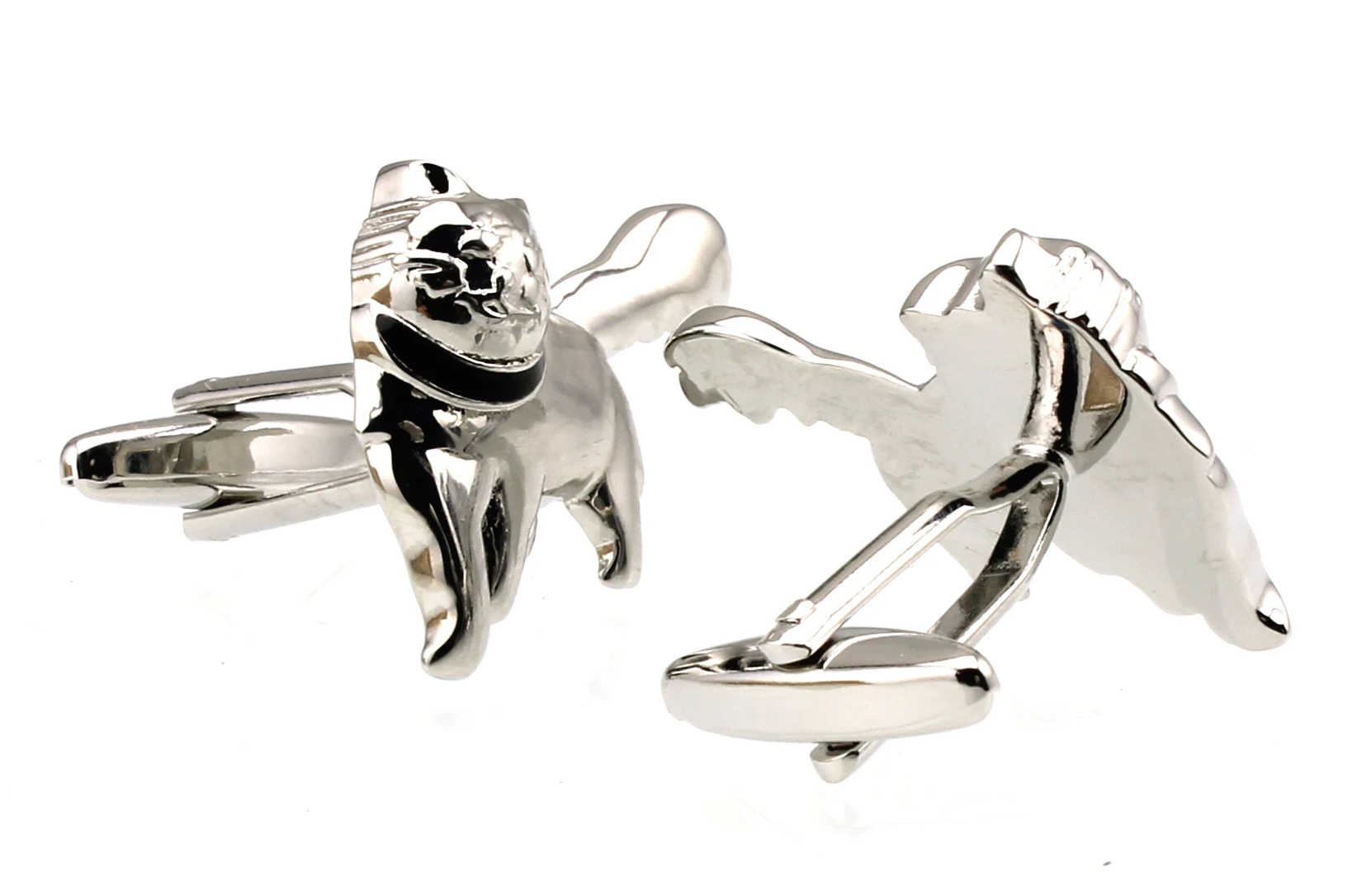 Мужские запонки черные и серебряные M4332|silver cufflinks|men cuff linkscuff links |