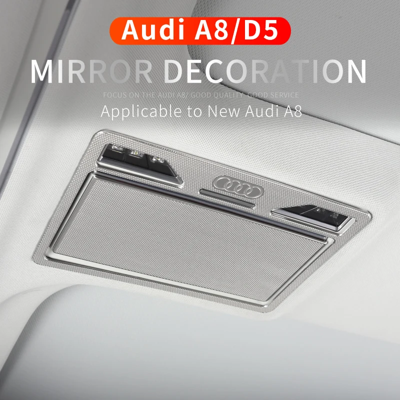 

For 18-22Years Audi a8 accessories Stickers D5 S8 Interior Modification Cosmetic mirror decoration paste Covers